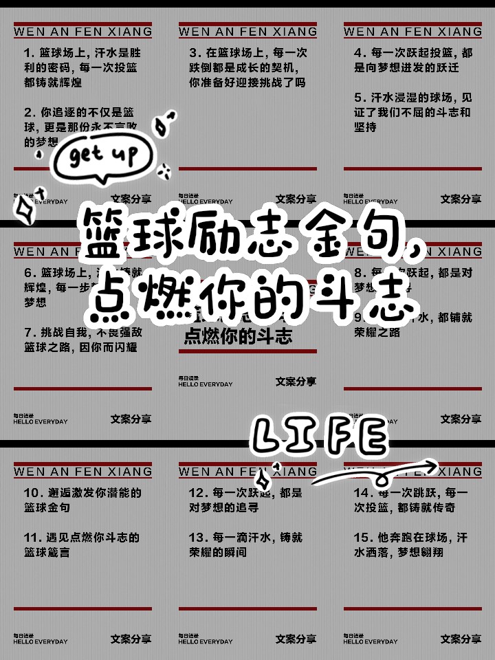 篮球训练枯燥乏味激励句子有哪些